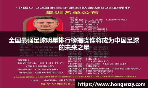 全国最强足球明星排行榜揭晓谁将成为中国足球的未来之星